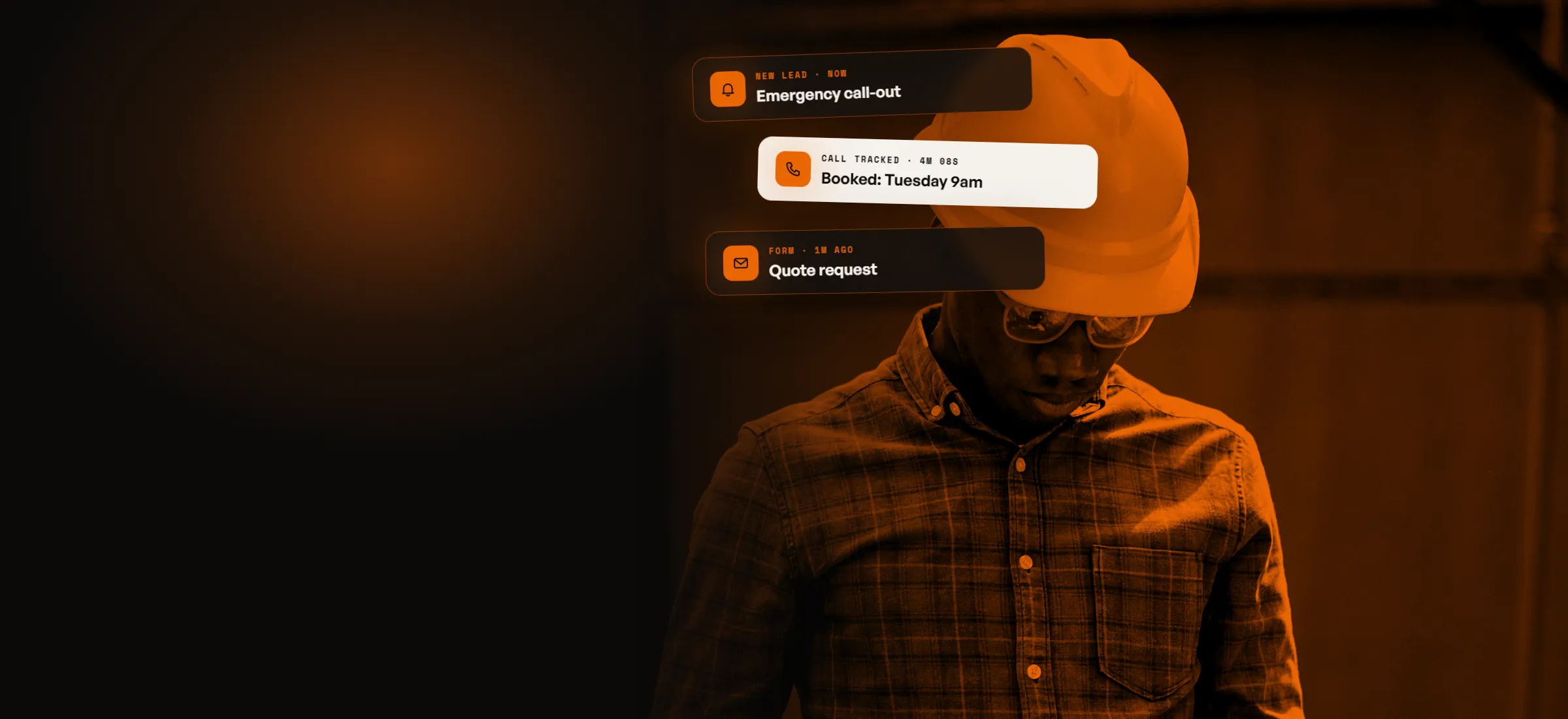 Lead notifications for a service business