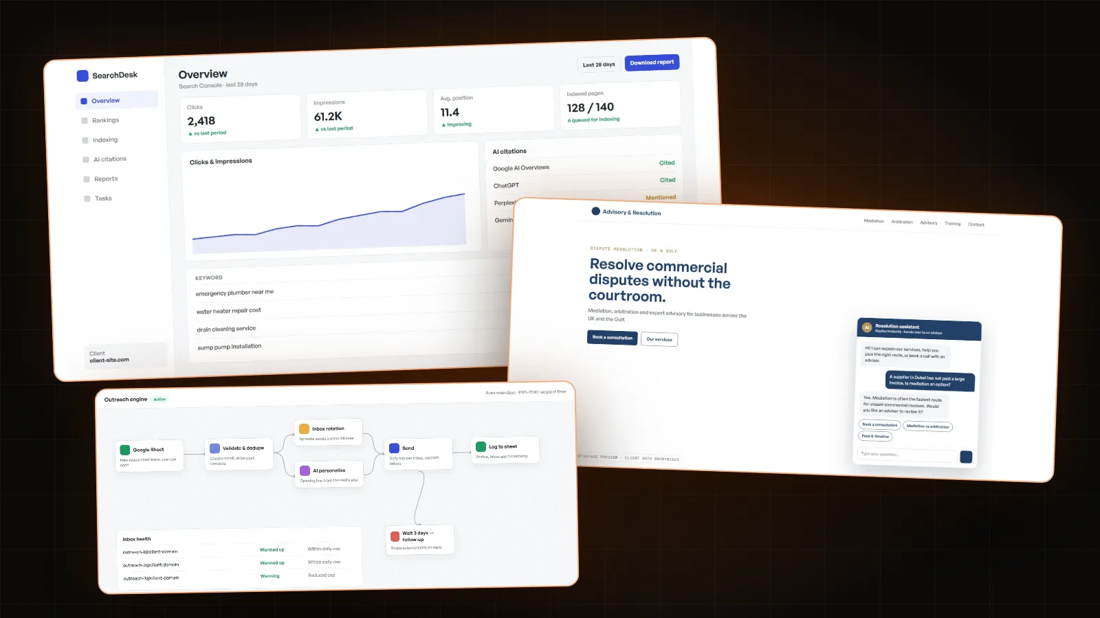 SaaS & Internal Tools: real client work