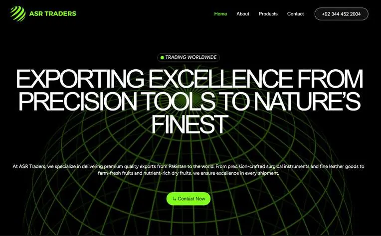 ASR Traders: An export catalogue that sells across categories.