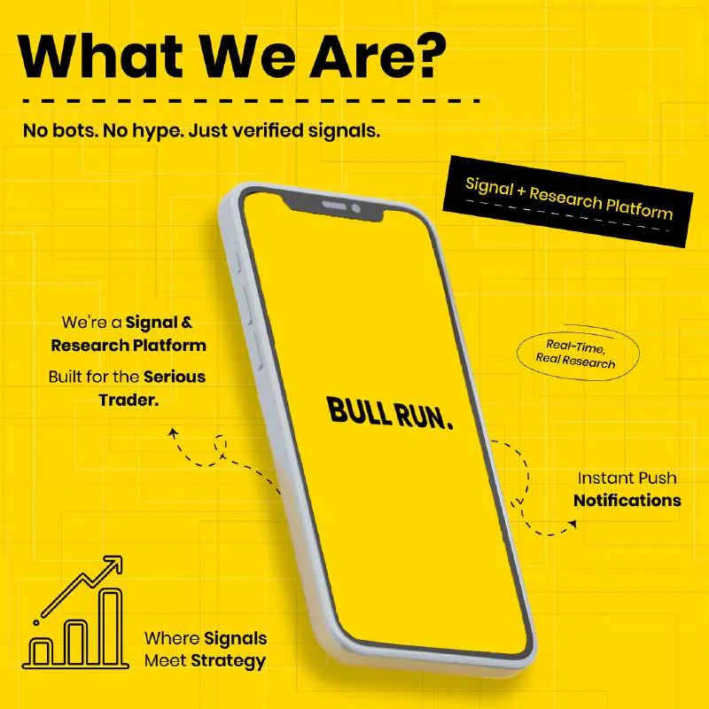 Bull Run: A loud yellow identity for a trading app.
