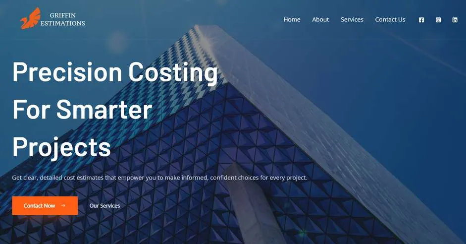 Griffin Estimations: A precision-first site for an estimating firm.